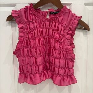 Zara Cropped Satin Top